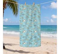 Toalla de playa de microfibra con diseño de tortuga marina Aqua Ocean Life, de secado rápido, suave, sin arena, ligera, para vacaciones, picnic, piscina, artículos esenciales al aire libre, 31 x 62