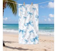 Toalla de playa de microfibra con estampado de cintas, de secado rápido, suave, sin arena, manta ligera de gran tamaño, ideal para día festivo, piscina, gimnasio, viajes al aire última intervensión