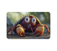 Toalla de playa de terciopelo de piel de melocotón de secado rápido con símbolos de cangrejo sobrenatural de ojos grandes, 1 unidad, para adultos, toalla súper absorbente