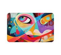 Toalla de playa de terciopelo de piel de melocotón de secado rápido con símbolos sobrenaturales de ojos entrelazados azul y rojo, impresión negra, 1 unidad, gran tamaño, 130 x 79 cm, para adultos