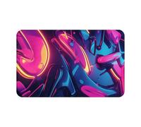 Toalla de playa de terciopelo de piel de melocotón de secado rápido con símbolos sobrenaturales entrelazados con espirales azules y moradas, 1 unidad, 1 unidad, toalla de playa de terciopelo de piel