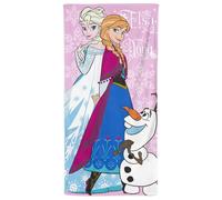 Toalla de Playa Frozen, Diseño de Princesas y Olaf, 70 x 140 cm, Poliéster