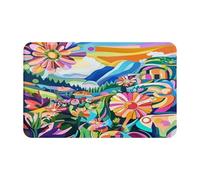 Toalla de playa gigante con estampado de flores coloridas, símbolos sobrenaturales, color negro, 1 unidad, de secado rápido, terciopelo de piel de melocotón, tamaño grande, 130 x 79 cm, para adultos