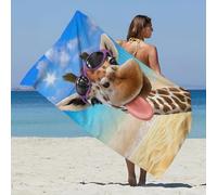 Toalla De Playa Grande De Microfibra Jirafa Animal Pattern XXL Toalla Playa Beach Towel Secado RáPido Sin Arena Toallas De BañO Para Hombres Mujeres Playa Piscina Camping Viaje (Estilo 2, 150×200cm)