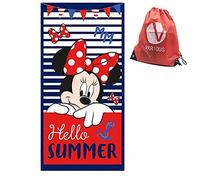 Toalla de Playa Inantil para Niños Diseño de Minnie Mouse con Licencia Oficial Disney