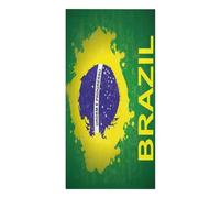 Toalla De Playa Ligera Con Estampado De La Bandera Nacional De Brasil Para Adultos Y Niños De Microfibra Suave Extragrande Resistente A La Arena De Secado Rápido Para Fiestas En La Piscina 90X180Cm
