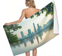 Toalla de Playa Microfibra Arquitectura Urbana 160 x 80 cm XXL Paisaje del Canal Ultraligera portátil Secado rápido sin Arena Piscina Camping Viajes