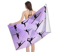 Toalla de Playa Microfibra Grande Niña Pequeña Gimnasia 80x160 cm, 3D Gimnasia Secado Rápido Absorbente Toalla Playa para Hombre Mujer Adulto para Piscina Gimnasio Natación Baño