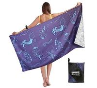 Toalla De Playa Microfibra para Mujer Hombre, Toalla De Playa Grande para Adulto Niño, 80x160cm Toalla De Playa Antiarena Que Sequen Bien Suave Estampadas Originales, para Piscina Yoga Cámping (A)