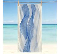 Toalla de Playa Moderno, Toalla Playa Grande 140x70 cm, Toallas Microfibra Tacto Velour, Toallas Piscina Ultra Absorbente y Anti-Arena Beach Towels - para Yoga, Deporte, Natación, Viajes Crema 0l-980