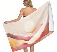 Toalla de Playa Montañas del Amanecer en el Desierto 180 x 90 cm Estilo Bohemio Absorbente Suave Secado rápido Playa Piscina baño Ducha Hombre Mujer niño
