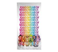 Toalla de playa - RAINBOW HIGH - 70x140cm - 100% poliéster - Color rosa - Lavable