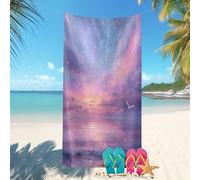 Toalla de Playa Secado Rápido Microfibra 80x160 cm De Paisajes Marinos De EnsueñO Prevención de Arena Toalla de Playa con Estampado Vistoso para Playa/Piscina/Sillas de Playa Vacaciones de Verano