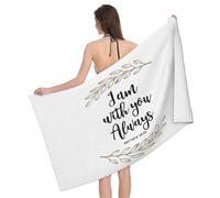 Toalla De Playa Siempre Estoy Toalla De Viaje Fácil Cuidado Toallas Baño Absorbente Toallas De Sauna para Picnic Natación Camping 80X130CM