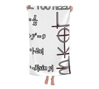 Toalla de playa "Todo lo que necesitas es amor", fórmula matemática, microfibra, manta de playa extragrande, tropical, grande, extra grande, XL, toallas de piscina de secado rápido, a prueba de arena