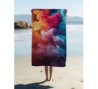 Toalla de Playa XXL 200x100cm, Mist Toalla Microfibra Grande Gimnasio Vistoso Patrón con Bolsa, Secado Rápido Antiarena Ligera Beach Towel para Baño, Piscina, Playa, Camping, Gimnasio, Viajes 0Q9-3N