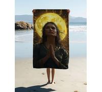 Toalla de Playa XXL 200x100cm, Mujer Toalla Microfibra Grande Gimnasio Luna Patrón con Bolsa, Secado Rápido Antiarena Ligera Beach Towel para Baño, Piscina, Playa, Camping, Gimnasio, Viajes L4B-8T