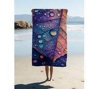 Toalla de Playa XXL 220x100cm, Leaf Toalla Microfibra Grande Gimnasio Planta Patrón con Bolsa, Secado Rápido Antiarena Ligera Beach Towel para Baño, Piscina, Playa, Camping, Gimnasio, Viajes MSZ-C5