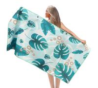 Toalla de playa XXL, toalla de microfibra de 90 x 180 cm, ligera y de secado rápido, adecuada para la playa, deportes, viajes, sauna, piscina