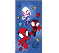 Toalla de playa y baño de Spidey y sus increíbles amigos 70x140cm, 100% algodón | Toalla de baño y natación para niños suave y absorbente | Diseño de Spidey, Miles Morales y Spider-Gwen | Ideal para