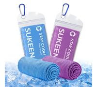 Toalla de refrigeración Sukeen (101,6 x 30,5 cm), toalla de hielo de secado rápido para fitness, ideal para gimnasio, golf, yoga, trabajo al aire libre, deportes, viajes, camping, enfriamiento