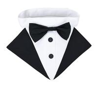 Toalla de saliva para mascotas con traje occidental, elegante collar para mascotas, bonitos perros, gatos, collares coloridos para perros pequeños y gatos