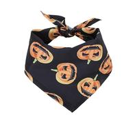 Toalla de saliva para perro calabaza,Bufanda para perro araña de Halloween, Bufanda de perro calabaza, Envoltura ajustable del cuello del triángulo del modelo del cráneo de la araña de Halloween lavab
