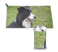 Toalla de secado rápido Border Collie 2, toallas de microfibra a granel para adultos, 40,6 x 44,5 cm