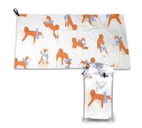 Toalla de secado rápido con adorable Akita Inu, toallas de microfibra a granel para adultos, 40,6 x 50,8 cm