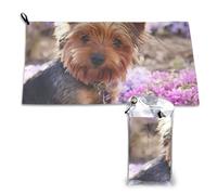 Toalla de secado rápido de Yorkshire Terrier, toallas de microfibra a granel para adultos, 40 x 75 cm