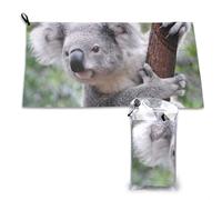Toalla de secado rápido "Koala en rama". Toallas de microfibra a granel para adultos, 40,6 x 238,4 cm.