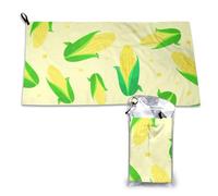 Toalla de secado rápido "Maíz Verde Delicioso", toallas de microfibra a granel para adultos, 40,6 x 44,5 cm