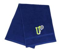 Toalla de tenis con bordado monogramado, regalo inicial para hombres y mujeres, accesorio de entrenamiento, toalla de gimnasio para jugadores de tenis, cumpleaños, jubilación, Navidad, azul real, U