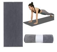 Toalla de yoga antideslizante para esterilla de yoga caliente para esterillas, absorbente del sudor, manta de yoga de 24 x 72 pulgadas, de secado rápido, esterilla de yoga, toalla de tela, toalla de