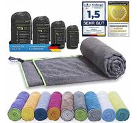 Toalla deportiva de mochila de microfibra LightDry para hombres y mujeres Toalla de viaje de secado extremadamente rápido Toallas deportiva de playa y de baño Absorbente, ligera y antibacteriana (200 x 100 cm, Antracita)