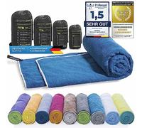 Toalla deportiva de mochila de microfibra LightDry para hombres y mujeres Toalla de viaje de secado extremadamente rápido Toallas deportiva de playa y de baño Absorbente, ligera y antibacteriana (200 x 100 cm, Petrol)