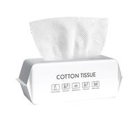 Toalla facial desechable, 100 unidades/paquete de toallas limpias faciales biodegradables, toallas faciales suaves y gruesas, toallitas secas desmaquillantes, tejido de algodón para limpieza, desecha