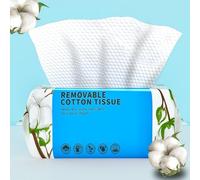 Toalla facial desechable, 100 unidades, toallas faciales de algodón suave para la piel, toallitas secas, toallas faciales de algodón, paños de lavado gruesos, toallas faciales desechables para