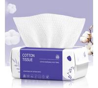 Toalla facial desechable, 100 unidades, toallas faciales, toallitas secas de algodón suave, toallitas faciales para lavar y secar, pañuelos faciales para limpieza, cuidado de la piel y removedor de