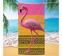 Toalla Gimnasio rosa Toallas Playa Flamenco Toalla Playa Grande 75x150cm, Secado Rápido Antiarena Toallas Con Bolsa de Almacenamiento Impermeable para Piscina Vacaciones Gimnasio Natación XH-776