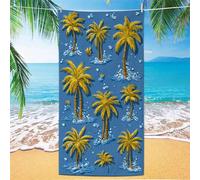 Toalla Gimnasio verde Toallas Playa Árbol Toalla Playa Grande 220x100cm, Secado Rápido Antiarena Toallas Baño Con Bolsa de Almacenamiento Impermeable para Baño Piscina Vacaciones Gimnasio XH-682
