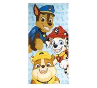 Toalla Infantil de La Patrulla Canina - Color Azul - 70x140cm - Elaborada con 100% Poliéster de 250 gsm - Toalla Pequeña - Estampado de Chase, Marshall y Rubble - Producto Original Diseñado en España