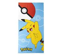 Toalla Infantil de Pokémon - Color Azul - 70x140 cm - Elaborada con 100% Poliéster de 240 gsm - Toalla Pequeña - Estampado de Pikachu - Producto Original Diseñado en España