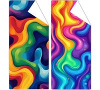 Toalla Microfibra Grande 220x100cm Toalla Playa Abstracto Toallas de Playa Secado Rapido, Toallas Bano con Bolsa, Beach Towel Vistoso Antiarena Ligeras para Piscina Nadar Yoga Gimnasio Deportes OC-630