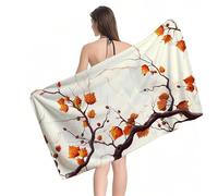 Toalla Microfibra Grande XXL 100x180cm Toalla Playa Flores otoño Toallas Gimnasio Secado Rapido,Toallas Baño Fina y Compacta,con Bolsa,Beach Towel Antiarena para Mujer y Hombre,Accesorios Playa Y1-960
