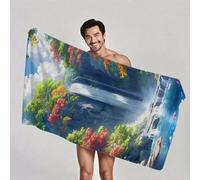 Toalla Microfibra Grande XXL 100x200 cm Toallas de Playa Secado rápido Sin Arena con Bolsa, Toallas Baño Grandes Antiarena, Ligera y Compacta Toalla Gimnasio Aplicable Gimnasio, Viajes, Sauna H1-1164