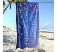 Toalla MicrofibraFórmulas Matemáticas Azules 70x150 cm Toalla Playa Personalizada Gran Tamaño para Adultos, Secado Rápido Antiarena Y Ligera, Multifuncional para Vacaciones, Piscina, Picnic