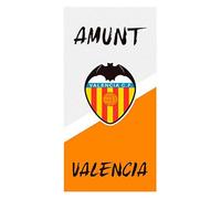 Toalla Oficial Amunt Valencia Club de Fútbol. Color: Blanco/Naranja. Composición: 100% Algodón. Medidas: 70x150 cm.
