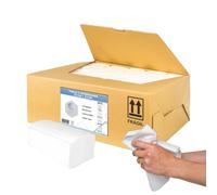 Toalla Papel Secamanos Zig Zag 100% celulosa 2 capas Blancoplata 3000 unidades