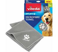 Vileda Toalla Microfibras Pet Pro XL I I Estructura de gofre | Súper limpio y suave | Tacto suave | Absorbe y seca rápidamente | Limpia y seca rápidamente el pelo de perro y gato.